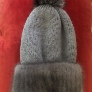 Real fur hat